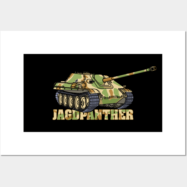 Jagdpanther WW2 German Tank Destroyer Camouflage Wall Art by Battlefields